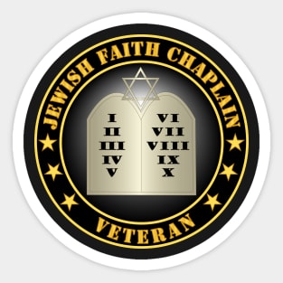 Jewish Faith Chaplain Veteran Sticker